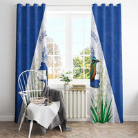 El Salvador Window Curtain Torogoz Bird Map