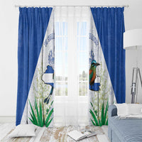 El Salvador Window Curtain Torogoz Bird Map