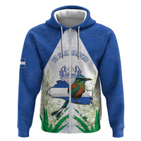 Personalized El Salvador Zip Hoodie Torogoz Bird Map