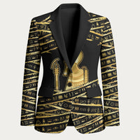Egyptian God Ptah Blazer Gold Mummy Wrap Hieroglyphics Patterns