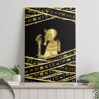Egyptian God Ptah Canvas Wall Art Gold Mummy Wrap Hieroglyphics Patterns