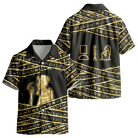 Egyptian God Ptah Kid Hawaiian Shirt Gold Mummy Wrap Hieroglyphics Patterns DT05