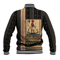 Egyptian God Ra Baseball Jacket Ancient Mythology Solar Barque Falcon