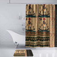 Egyptian God Ra Bathroom Set Ancient Mythology Solar Barque Falcon