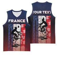 Personalized France Cycling Basketball Jersey Ride With Cyclist - Wonder Print Shop