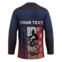 Personalized France Cycling Hockey Jersey Ride With Cyclist - Wonder Print Shop
