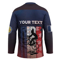 Personalized France Cycling Hockey Jersey Ride With Cyclist - Wonder Print Shop