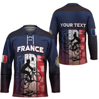 Personalized France Cycling Hockey Jersey Ride With Cyclist - Wonder Print Shop