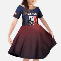 Personalized France Cycling Kid Short Sleeve Dress Ride With Cyclist - Wonder Print Shop