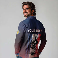 Personalized France Cycling Long Sleeve Polo Shirt Ride With Cyclist - Wonder Print Shop