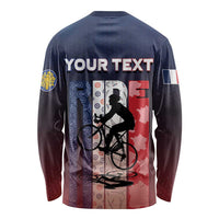 Personalized France Cycling Long Sleeve Shirt Ride With Cyclist - Wonder Print Shop