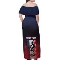 Personalized France Cycling Off Shoulder Maxi Dress Ride With Cyclist - Wonder Print Shop