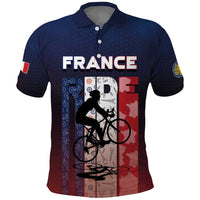 Personalized France Cycling Polo Shirt Ride With Cyclist - Wonder Print Shop