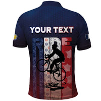 Personalized France Cycling Polo Shirt Ride With Cyclist - Wonder Print Shop