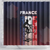 France Cycling Shower Curtain Ride With Cyclist - Wonder Print Shop