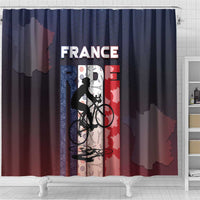 France Cycling Shower Curtain Ride With Cyclist - Wonder Print Shop