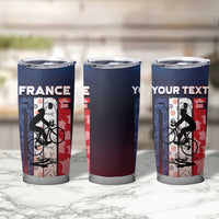 Personalized France Cycling Tumbler Cup Ride With Cyclist - Wonder Print Shop