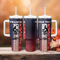 Personalized France Cycling Tumbler With Handle Ride With Cyclist - Wonder Print Shop