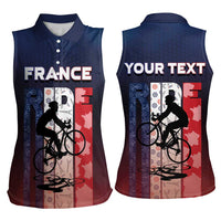 Personalized France Cycling Women Sleeveless Polo Shirt Ride With Cyclist - Wonder Print Shop