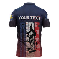 Personalized France Cycling Zipper Polo Shirt Ride With Cyclist - Wonder Print Shop