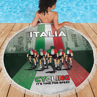 Italy Cycling Beach Blanket Life In The Bike Lane - Wonder Print Shop