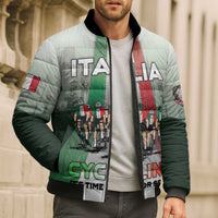 Personalized Italy Cycling Bomber Puffer Jacket Life In The Bike Lane - Wonder Print Shop