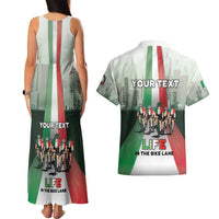 Personalized Italy Cycling Couples Matching Tank Maxi Dress and Hawaiian Shirt Life In The Bike Lane - Wonder Print Shop
