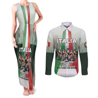 Personalized Italy Cycling Couples Matching Tank Maxi Dress and Long Sleeve Button Shirt Life In The Bike Lane - Wonder Print Shop