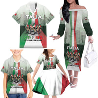 Personalized Italy Cycling Family Matching Off The Shoulder Long Sleeve Dress and Hawaiian Shirt Life In The Bike Lane - Wonder Print Shop
