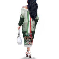 Personalized Italy Cycling Family Matching Off The Shoulder Long Sleeve Dress and Hawaiian Shirt Life In The Bike Lane - Wonder Print Shop