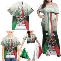 Personalized Italy Cycling Family Matching Off Shoulder Maxi Dress and Hawaiian Shirt Life In The Bike Lane - Wonder Print Shop