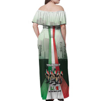 Personalized Italy Cycling Family Matching Off Shoulder Maxi Dress and Hawaiian Shirt Life In The Bike Lane - Wonder Print Shop