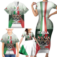 Personalized Italy Cycling Family Matching Short Sleeve Bodycon Dress and Hawaiian Shirt Life In The Bike Lane - Wonder Print Shop