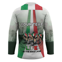 Personalized Italy Cycling Hockey Jersey Life In The Bike Lane - Wonder Print Shop