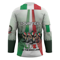 Personalized Italy Cycling Hockey Jersey Life In The Bike Lane - Wonder Print Shop