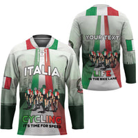 Personalized Italy Cycling Hockey Jersey Life In The Bike Lane - Wonder Print Shop