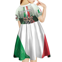 Personalized Italy Cycling Kid Short Sleeve Dress Life In The Bike Lane - Wonder Print Shop