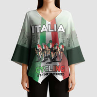Personalized Italy Cycling Kimono Sleeve Blouse Life In The Bike Lane - Wonder Print Shop
