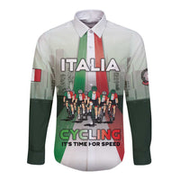 Personalized Italy Cycling Long Sleeve Button Shirt Life In The Bike Lane - Wonder Print Shop