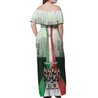 Personalized Italy Cycling Off Shoulder Maxi Dress Life In The Bike Lane - Wonder Print Shop