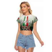 Personalized Italy Cycling Raglan Cropped T Shirt Life In The Bike Lane - Wonder Print Shop