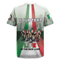 Personalized Italy Cycling Rugby Jersey Life In The Bike Lane - Wonder Print Shop