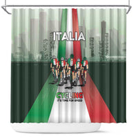 Italy Cycling Shower Curtain Life In The Bike Lane - Wonder Print Shop