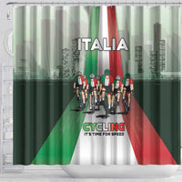Italy Cycling Shower Curtain Life In The Bike Lane - Wonder Print Shop