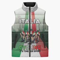 Personalized Italy Cycling Sleeveless Puffer Jacket Life In The Bike Lane - Wonder Print Shop