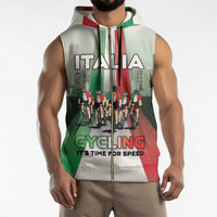 Personalized Italy Cycling Sleeveless Zip Hoodie Life In The Bike Lane - Wonder Print Shop