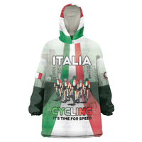 Personalized Italy Cycling Wearable Blanket Hoodie Life In The Bike Lane - Wonder Print Shop