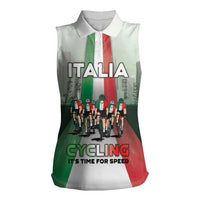 Personalized Italy Cycling Women Sleeveless Polo Shirt Life In The Bike Lane - Wonder Print Shop