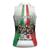 Personalized Italy Cycling Women Sleeveless Polo Shirt Life In The Bike Lane - Wonder Print Shop