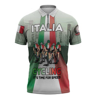 Personalized Italy Cycling Zipper Polo Shirt Life In The Bike Lane - Wonder Print Shop
